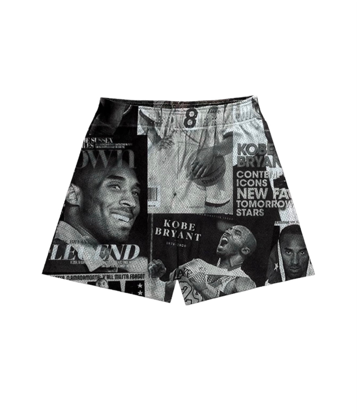 NEWSPAPER MESH SHORTS
