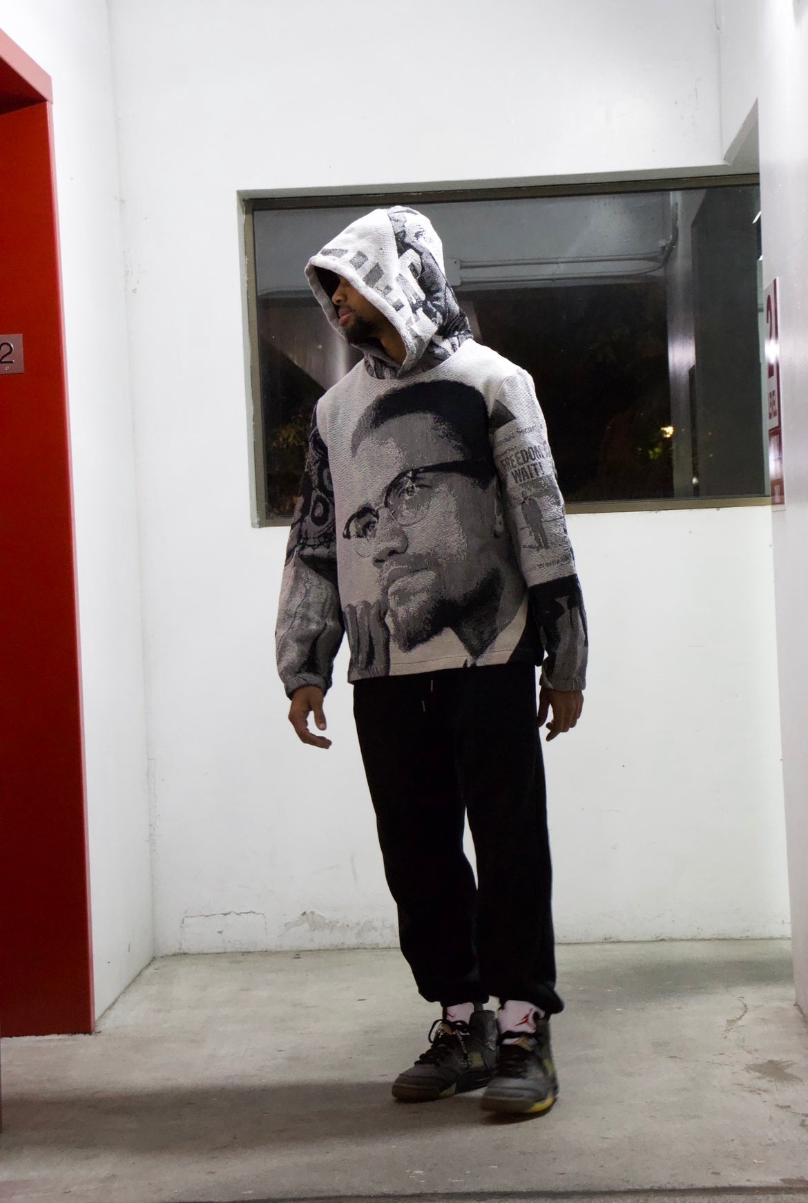 MALCOLM X WOVEN HOODIE