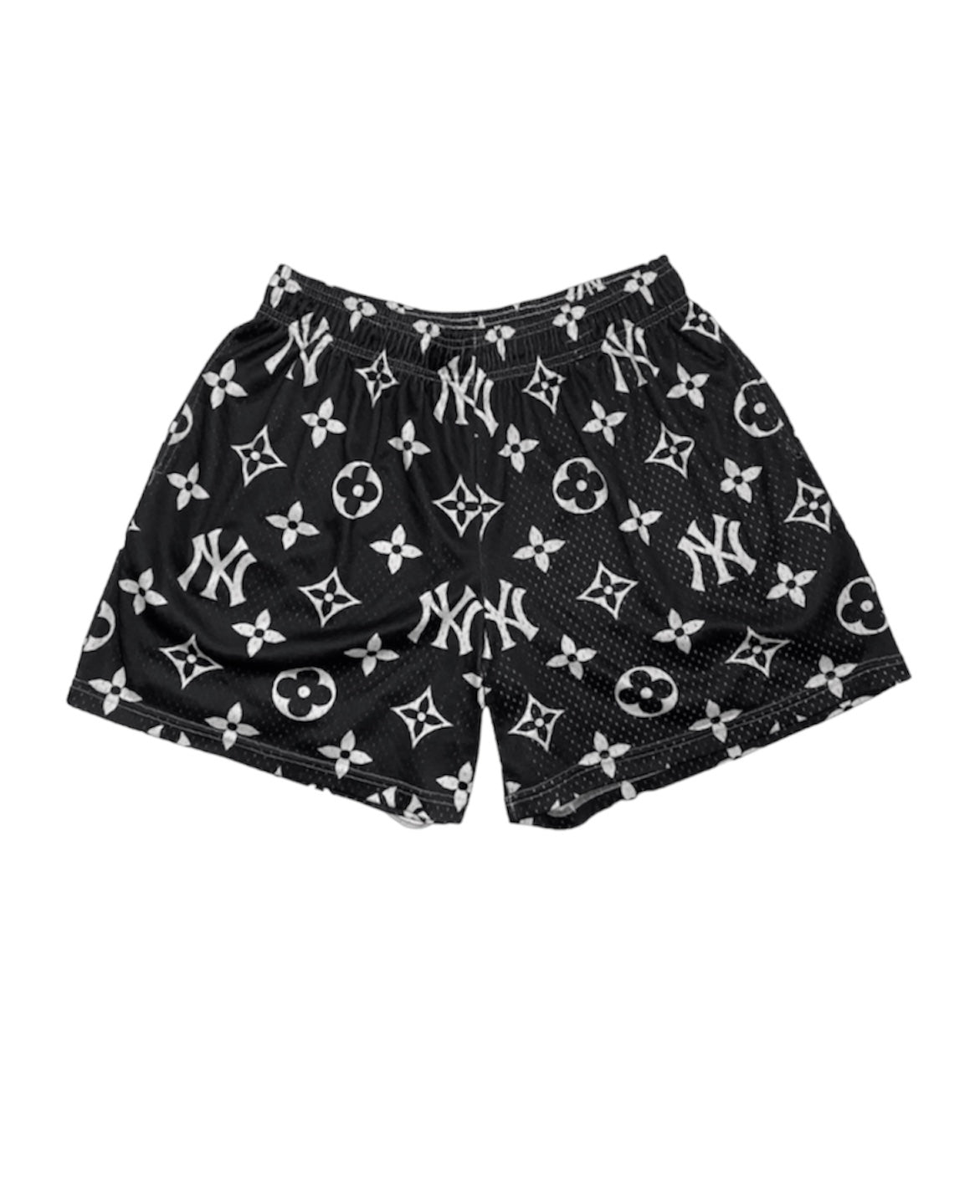BLACK NY MESH SHORTS