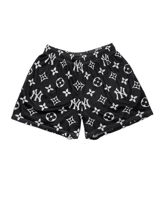 BLACK NY MESH SHORTS
