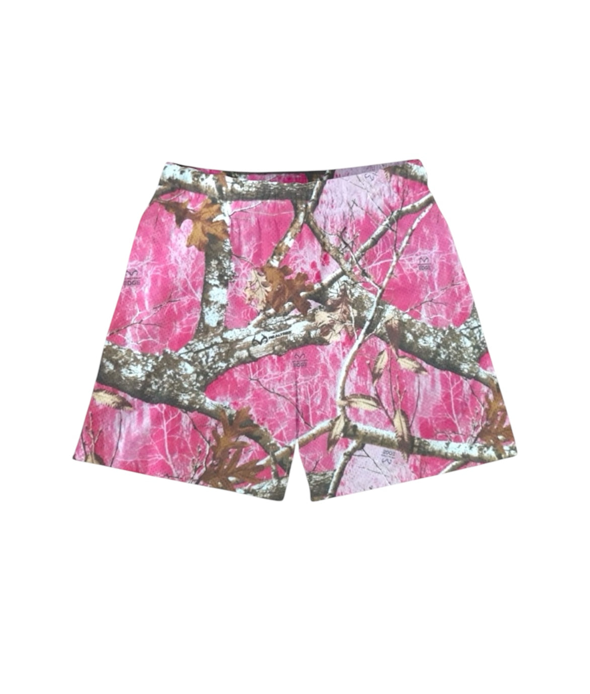 PINK TREE MESH SHORTS