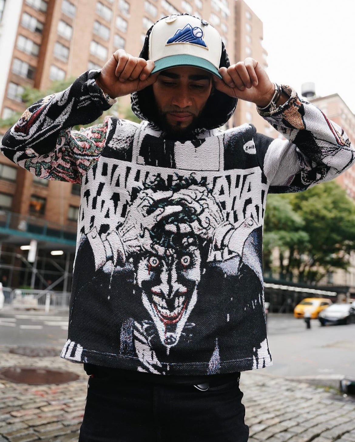“JOKER V2” TAPESTRY HOODIE