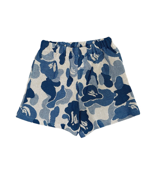 BLUE CAMO WOVEN SHORTS