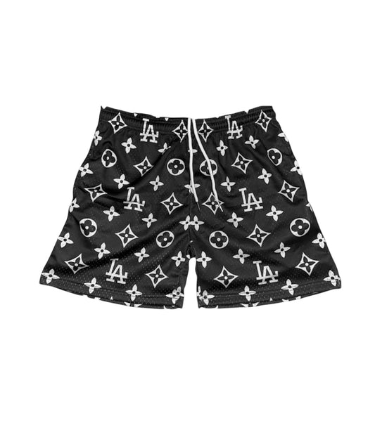 BLACK LA MESH SHORTS