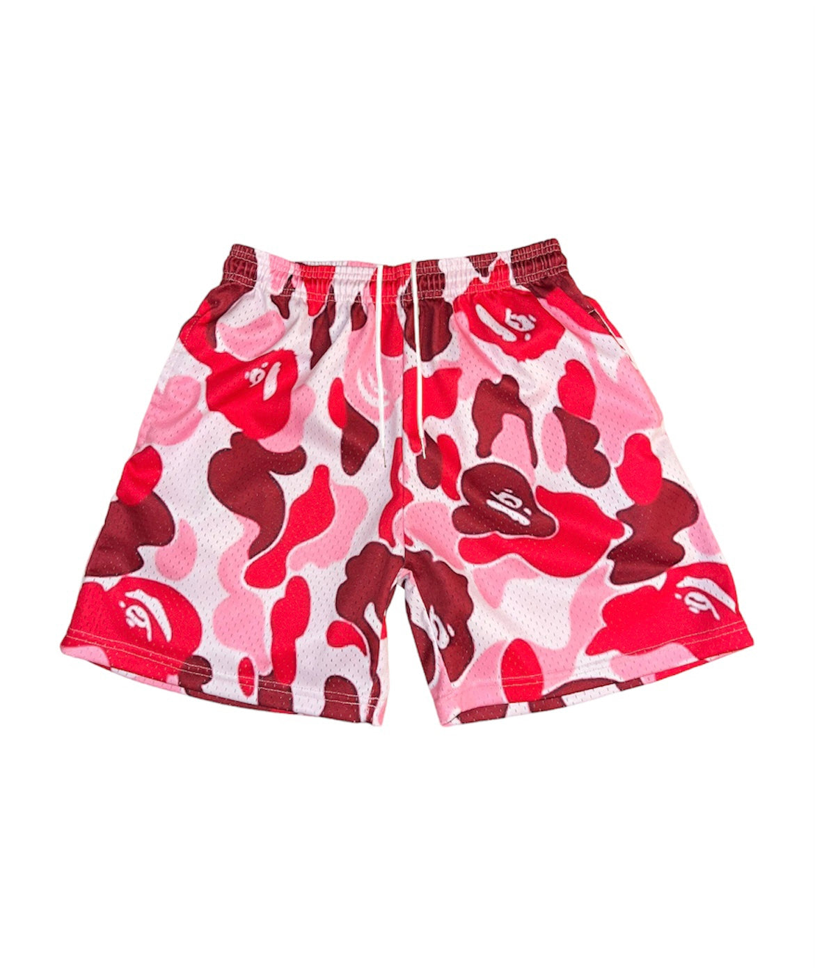 PINK CAMO MESH SHORTS