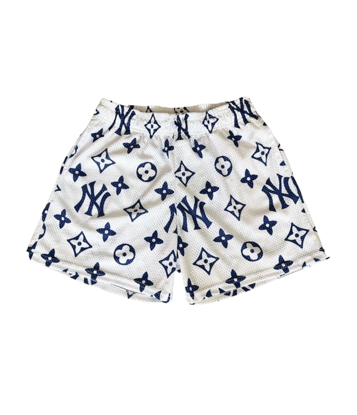 WHITE NY MESH SHORTS