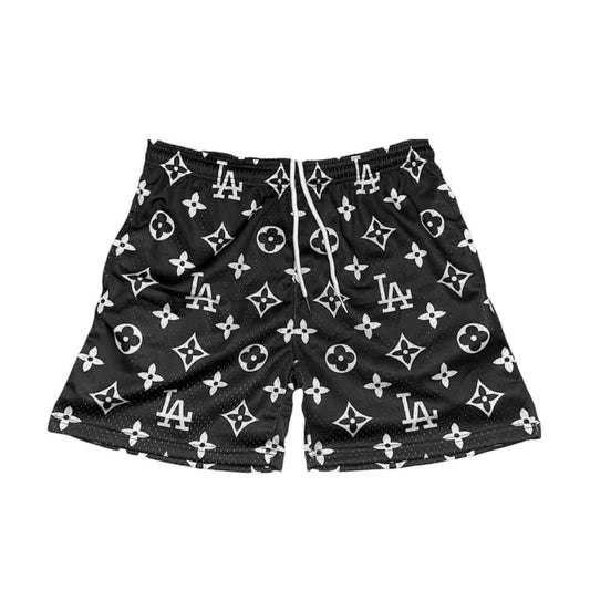 BLACK LA MESH SHORTS