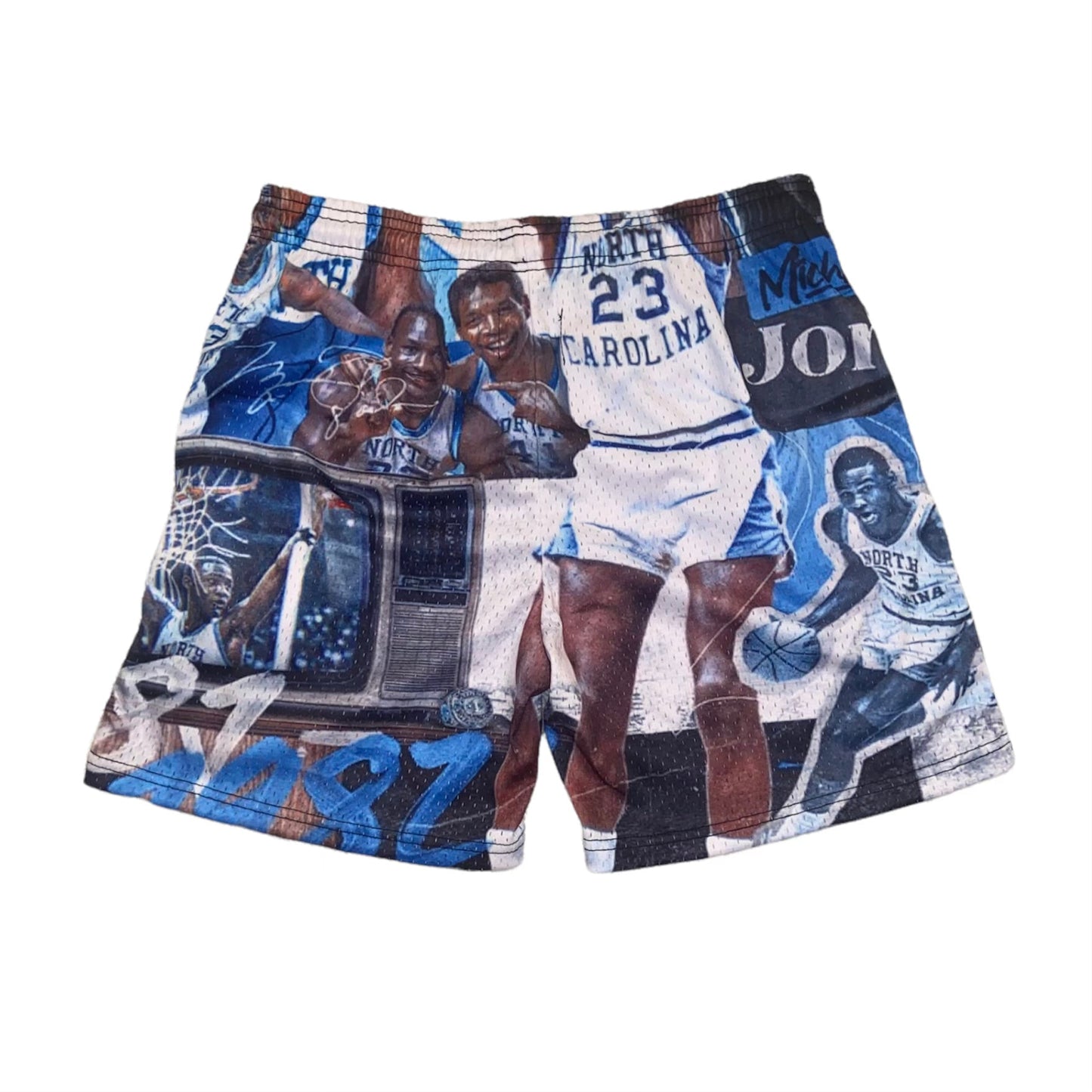 “COLLEGE MJ” MESH SHORTS